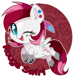 Size: 1000x1000 | Tagged: safe, artist:hikariviny, oc, oc only, oc:rouge swirl, commission, solo