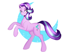 Size: 1440x1080 | Tagged: safe, artist:shelltoon, starlight glimmer, pony, g4, bipedal, female, lidded eyes, rearing, solo