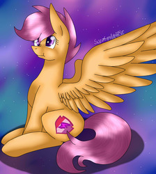 Size: 1486x1657 | Tagged: safe, artist:sweetmelon556, scootaloo, g4, cutie mark, female, older, solo, spread wings, the cmc's cutie marks