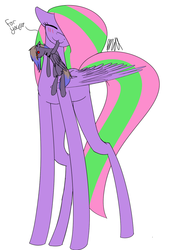 Size: 787x1150 | Tagged: safe, artist:sweetmelon556, oc, oc only, pegasus, pony, impossibly long legs, long legs, mouth hold, plushie