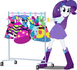 Size: 12165x11096 | Tagged: safe, artist:twls7551, rarity, equestria girls, g4, my little pony equestria girls: rainbow rocks, absurd resolution, boots, clothes, clothes line, cute, dress, female, grin, happy, pulling, rainbow rocks outfit, simple background, skirt, smiling, solo, that pony sure does love dresses, transparent background, vector