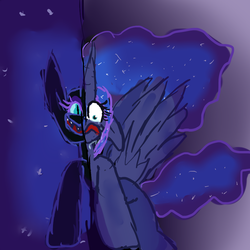 Size: 1000x1000 | Tagged: safe, artist:pinkpalette, nightmare moon, princess luna, g4, duality, transformation