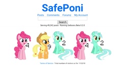 Size: 960x497 | Tagged: safe, screencap, applejack, lyra heartstrings, pinkie pie, earth pony, pony, unicorn, g4, female, mare