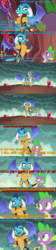 Size: 1280x5760 | Tagged: safe, derpibooru exclusive, edit, garble, princess ember, spike, dragon, g4, armor, bloodstone scepter, comic, dragon lord ember, high res, implied garble, implied oc, screencap comic, text, text edit