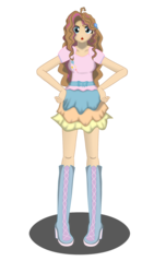 Size: 1080x1920 | Tagged: safe, artist:blaststar33, pinkie pie, equestria girls, g4, alternate universe, boots, clothes, female, high heel boots, high heels, human coloration, humanized, miniskirt, skirt, solo