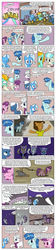 Size: 1000x4425 | Tagged: safe, artist:acidemerald, cheese sandwich, coco pommel, double diamond, lightning dust, maud pie, night glider, party favor, starlight glimmer, sugar belle, trixie, earth pony, pegasus, pony, unicorn, g4, comic, female, male, mare, night guard, plow, stallion