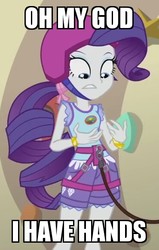 Size: 370x580 | Tagged: safe, edit, edited screencap, screencap, rarity, equestria girls, g4, my little pony equestria girls: legend of everfree, caption, cropped, female, image macro, meme, solo