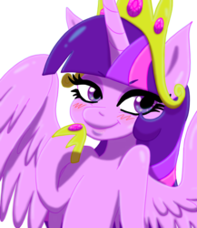 Size: 2600x3000 | Tagged: safe, artist:katkathasahathat, twilight sparkle, alicorn, pony, g4, blushing, cute, high res, jewelry, lidded eyes, princess shoes, regalia, simple background, tiara, transparent background, twilight sparkle (alicorn)