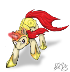 Size: 1450x1500 | Tagged: safe, artist:bloodkiaser923, oc, oc only, pony, unicorn, armor, magic, solo