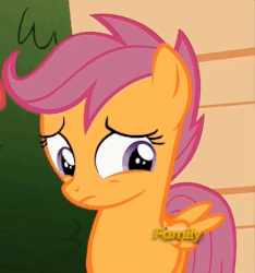 Size: 434x464 | Tagged: safe, screencap, scootaloo, pegasus, pony, g4, the fault in our cutie marks, animated, discovery family logo, feels, female, gif, loop, scootaloo can't fly, wing twitch