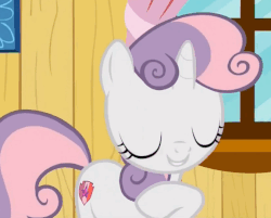 Size: 576x462 | Tagged: safe, screencap, sweetie belle, g4, the fault in our cutie marks, animated, cute, cutie mark, female, gif, loop, mawshot, nose in the air, open mouth, singing, the cmc's cutie marks, uvula, volumetric mouth