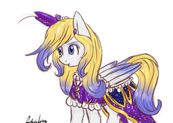 Size: 3500x2500 | Tagged: safe, artist:lovelyheartmlp, oc, oc only, pegasus, pony, clothes, dress, gala dress, high res, solo