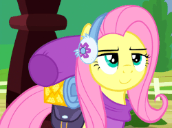 Size: 655x490 | Tagged: safe, edit, edited screencap, screencap, fluttershy, dungeons and discords, g4, animated, female, flutterbrow, gif, inverted mouth