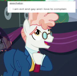 Size: 458x453 | Tagged: safe, screencap, svengallop, pony, g4, the mane attraction, male, stallion, text posts, tumblr fandom text posts