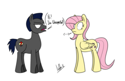 Size: 1279x828 | Tagged: safe, artist:ladyanidraws, fluttershy, oc, oc:unexpected, g4, ..., literal, newbie artist training grounds