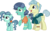 Size: 4818x3000 | Tagged: safe, artist:uponia, mr. paleo, mrs. paleo, petunia paleo, earth pony, pony, g4, my little pony: friendship is magic, the fault in our cutie marks, .svg available, clothes, family, female, filly, happy, high res, inkscape, male, mare, open mouth, pearl necklace, raised hoof, simple background, stallion, transparent background, vector