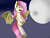 Size: 4000x3000 | Tagged: safe, artist:sunshinejoyyt, fluttershy, bat pony, pony, g4, female, flutterbat, moon, night, race swap, solo