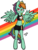 Size: 900x1200 | Tagged: safe, artist:honowyn, rainbow dash, pegasus, anthro, unguligrade anthro, g4, belly button, clothes, female, grin, midriff, smiling, solo, sports bra, sports shorts, spread wings