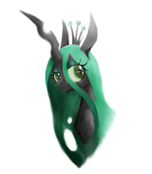 Size: 1024x1169 | Tagged: dead source, safe, artist:marmeladkina, queen chrysalis, changeling, changeling queen, g4, female, simple background, solo