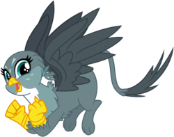 Size: 3800x3000 | Tagged: safe, artist:cheezedoodle96, gabby, griffon, g4, the fault in our cutie marks, .svg available, cute, female, flying, gabbybetes, happy, high res, looking at you, missing accessory, open mouth, simple background, smiling, solo, svg, transparent background, vector