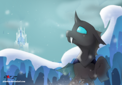 Size: 2500x1740 | Tagged: safe, artist:stardep, thorax, changeling, g4, the times they are a changeling, looking up, male, raised hoof, solo