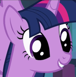 Size: 474x480 | Tagged: safe, screencap, twilight sparkle, alicorn, pony, g4, the fault in our cutie marks, animated, cute, eye shimmer, female, gif, reaction image, solo, twiabetes, twilight sparkle (alicorn)
