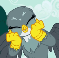 Size: 427x423 | Tagged: safe, screencap, gabby, griffon, g4, the fault in our cutie marks, animated, cute, female, gabbybetes, gif, solo