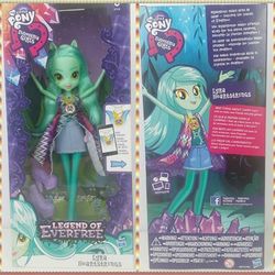 Size: 480x480 | Tagged: safe, lyra heartstrings, equestria girls, g4, my little pony equestria girls: legend of everfree, box art, camp fashion show outfit, doll, female, irl, photo, toy