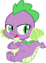 Size: 4122x5580 | Tagged: safe, artist:chiptunebrony, vector edit, spike, dragon, g4, absurd resolution, angry, annoyed, barb, crossed arms, rule 63, simple background, sitting, solo, spike is not amused, transparent background, unhappy, upset, vector