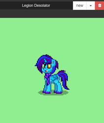 Size: 492x584 | Tagged: safe, oc, oc only, oc:legion desolator, pony, pony town, clothes, horn, purple, scarf, wings