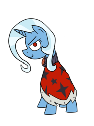 Size: 16535x22047 | Tagged: safe, artist:vidsfreak, trixie, pony, unicorn, g4, absurd resolution, cloak, clothes, female, mare, solo