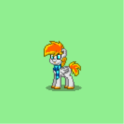 Size: 400x400 | Tagged: safe, oc, oc only, oc:dookin foof lord, pony, pony town, clothes, pixel art, scarf, solo