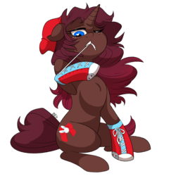 Size: 1600x1600 | Tagged: safe, artist:dragonfoxgirl, oc, oc only, oc:doll face, pony, clothes, converse, shoes, simple background, sneakers, solo, transparent background