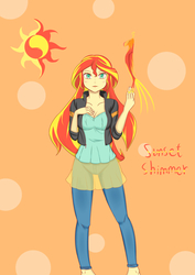 Size: 2480x3507 | Tagged: safe, artist:窄门3o3, philomena, sunset shimmer, phoenix, equestria girls, g4, breasts, clothes, female, high res