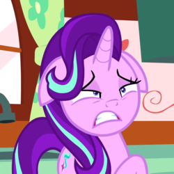 Size: 720x720 | Tagged: safe, screencap, starlight glimmer, pony, g4, no second prances, cropped, female, floppy ears, mare, solo