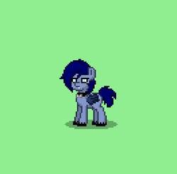 Size: 393x387 | Tagged: safe, oc, oc only, oc:dyssomnia, bat pony, pony, pony town, night guard, pixel art, royal guard, solo