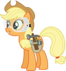 Size: 6542x7033 | Tagged: safe, artist:fruft, applejack, applejack's "day" off, g4, .svg available, absurd resolution, female, simple background, solo, toolbelt, transparent background, vector