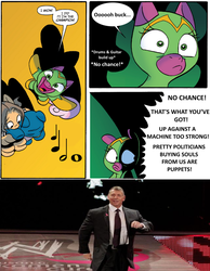 Size: 775x1000 | Tagged: safe, cheerilee, cloverleaf, g4, spoiler:comic, spoiler:comic29, discussion in the comments, mcmahon power walking, no chance in hell, power walk, surprise entrance meme, vince mcmahon, wwe