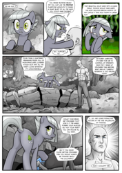 Size: 1363x1920 | Tagged: safe, artist:pencils, limestone pie, oc, oc:anon, earth pony, human, pony, comic:anon's pie adventure, g4, butt, comic, dock, female, human male, male, mare, plot