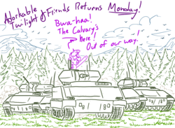 Size: 1280x939 | Tagged: safe, artist:adorkabletwilightandfriends, pony, g4, adorkable twilight, army, equestria, humor, m2 bradley, military, tank (vehicle)