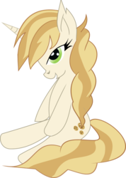 Size: 571x801 | Tagged: safe, artist:rainbowtashie, sweet biscuit, pony, unicorn, g4, bedroom eyes, female, inkscape, mare, ponyscape, simple background, sitting, solo, transparent background, vector, waifu
