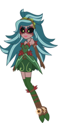 Size: 3466x7356 | Tagged: safe, artist:orin331, gaea everfree, gloriosa daisy, equestria girls, g4, legend of everfree, absurd resolution, black sclera, clothes, dress, female, freckles, geode of empathy, geode of fauna, geode of shielding, geode of sugar bombs, geode of super speed, geode of super strength, geode of telekinesis, green eyes, magical geodes, simple background, sleeveless, solo, strapless, transparent background, vector