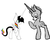 Size: 1240x984 | Tagged: safe, oc, oc only, oc:firebrand, oc:lightning bliss, alicorn, pony, alicorn oc, colorless, ms paint, prank, scared, youtuber