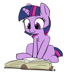 Size: 1280x1357 | Tagged: safe, artist:pabbley, twilight sparkle, g4, adorkable, book, cute, dork, female, reading, solo, that pony sure does love books, twiabetes