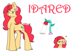 Size: 3200x2296 | Tagged: safe, artist:angellstarcake, oc, oc only, oc:idared, high res, offspring, parent:big macintosh, parent:fluttershy, parents:fluttermac, reference sheet, solo