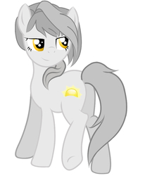 Size: 700x850 | Tagged: safe, artist:marcus todjel, derpibooru exclusive, edit, oc, oc only, oc:sunlight stellaris, pony, ponified, rear view, simple background, solo, white background