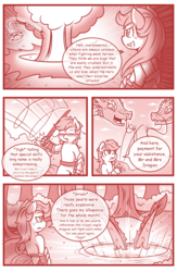 Size: 800x1228 | Tagged: safe, artist:vavacung, oc, oc only, oc:little aj, chinese dragon, dragon, comic:chaos future, comic, implied incest, monochrome, offspring, parent:applejack, parent:unnamed oc, parents:canon x oc