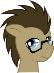 Size: 2221x2996 | Tagged: safe, artist:thejbw, doctor whooves, time turner, earth pony, pony, g4, glasses, high res, looking at you, male, simple background, solo, stallion, transparent background