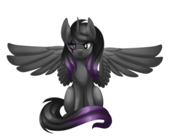 Size: 3602x2856 | Tagged: safe, artist:scarlet-spectrum, oc, oc only, oc:tyler, pegasus, pony, art trade, high res, looking at you, male, simple background, sitting, solo, transparent background