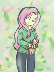 Size: 1536x2048 | Tagged: safe, artist:ytsejam58, fluttershy, equestria girls, g4, female, plushie, solo